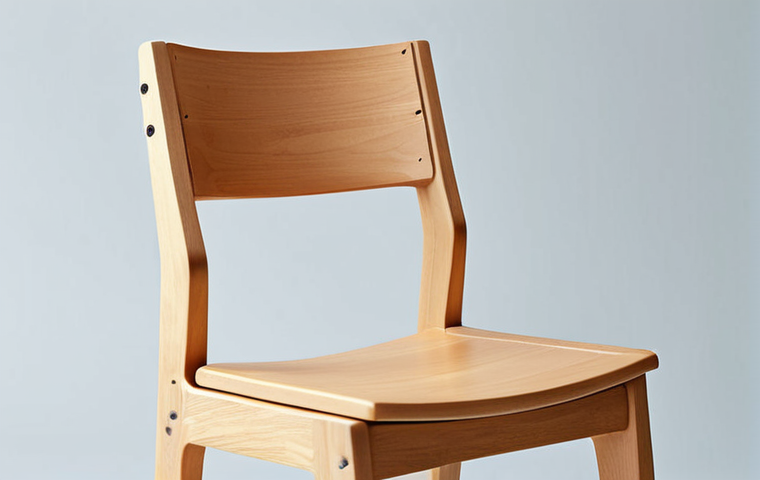 **

Minimalist Scandinavian ergonomic chair made of natural wood, light color palette, promoting good posture and comfort. Simple design.

**