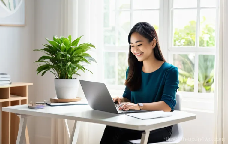 에르고노믹 가구에 대한 소비자 인식 조사 - **Prompt: A Thai woman, in her late 20s, with a gentle smile, sits comfortably at a modern ergonomic...